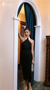 Vella Fashion - Đầm midi không tay cổ vest VD23113