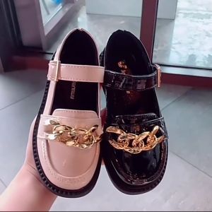 Sepatu Flat Bayi Perempuan Motif Rantai Lucu & Sepatu Sekolah Anak Perempuan Kekinian