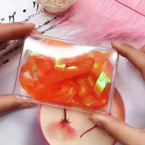 สติ๊กเกอร์กระดาษแก้วฟอยล์หลากสี สำหรับตกแต่งเล็บ