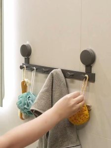 MEIDOO Bathroom Suction Cup Hook Gray Storage Hook Punch-free Installation