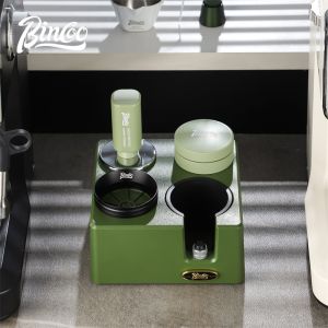 BINCOO Plastic Tamping Station 4 Holes Coffee Filter Tamper Stand Non-Slip Mat Coffee Maker Support Base Rack Coffee Accessories For Barista