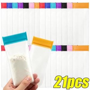 Portable Self Sealing Bags 7 Colors Mixed Resealable Pills Powder Dispensers Multi-purpose Organizer Pouches For Outdoor Travel