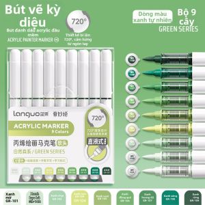 Languo | Bút marker Acrylic ngòi mềm bộ 81 màu