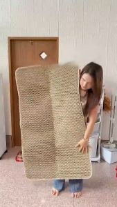 Aquamarine EVA Cat Litter Filter Mat Non-Slip Washable Animal Tray for Kittens All-Size Pet