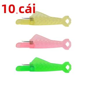 Dụng Cụ Luồn Kim Máy May Mini Tự Động Bằng Nhựa Kiểu Cá Màu Xanh Dành Cho Người Già Thủ Công Và Khâu Vá