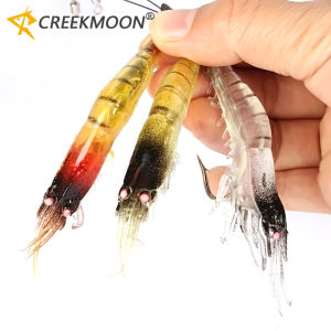 5Pcs/lot Soft Shrimp Artificial Bait with Swivels & Glow Beads Noctilucence Sabiki Rigs Fishing Lure for Freshwater & Saltwater