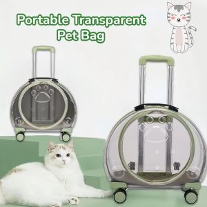 Pet Bag Trolley Case Transparent Breathable Cat Bag Space Capsule Portable Dog Backpack