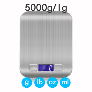 5kg/10kg Multifunction Electric Digital Kitchen Food Scale LCD Display High Precise Waterproff Measuring Scale Stainless Steel