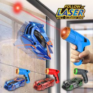 Light spot follower children Laser Wall Climbing Car 360° rotation wireless RC kids toy kereta kawalan jauh kanak kanak