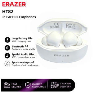 erazer | ERAZER HT82 Earphones Bluetooth Wireless Earbuds HiFi Stereo Sound Headphones ENC Clear Calls Online Meetings Business Headsets