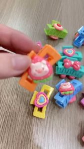 Kids Colored Hairclip Butterfly Pig Heart strawberry Design Small Hairclamp for Cute BB Girls Mini Grips Clip