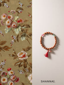 Original Shannai Fu Lu Sheng Hua Natural Old Mountain Sandalwood Single Circle Bracelet New Chinese Style Cultural Play Jewelry