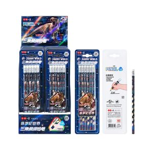 Jurassic Dinosaur HB Pencil Hexagonal Bar Easy to Sharpen Non-Breakable Learning Prize for Primary School Students