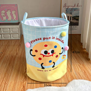 Cute Foldable Large Laundry Basket Dormitory Home Use Cloth Art Storage Basket for Dirty Clothes And Miscellaneous Items