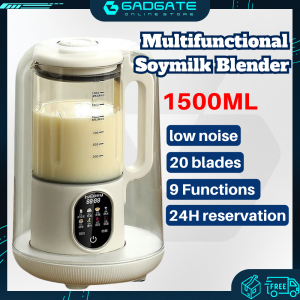 Iseasy 20 Blades 1500ml Wall Breaker Machine Household Multi-Function Soundproof Cover Heating Blender Stainless Steel Soymilk Maker 破壁機全自動豆浆机