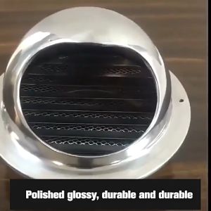 UI Stainless Steel Wall Ceiling Air Vent Ducting Ventilation Exhaust Grille Cover Outlet Heating Cooling & Vents Cap Waterproof80mm3"/100mm4"/120mm5"/150mm6"
