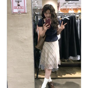 เกาหลี หวาน สูงลายบัลเล่ต์ เอว ทรงเอ มินิ กระโปรง ผู้หญิง ฤดูร้อน ใหม่ ดีไซน์ สูงที่ไม่ซ้ําใคร เอว ตัวพัน กระโปรง S