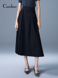 Caroline Autumn 2025 New Sweet Cool Half-length Umbrella Skirt High Waist Commute Style Womens Fashion Daily Wear XRC4Q13B