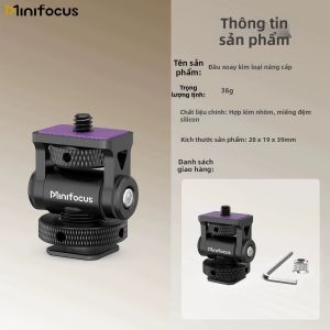 Minifocus | Chân Đế Ốc Sên Kim Loại Quay 360 Độ Có Damping Hỗ Trợ Màn Hình Cho Phụ Kiện Giày Máy Ảnh