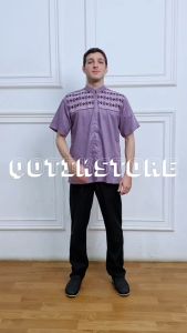 Baju Koko Pria Bordir Lengan Pendek Baju Muslim Dewasa Katun Madinah Premium Warna M L XL Qotikstore
