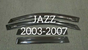 กันสาด คิ้วกันสาด คิ้ว คิ้วประตู ดำทึบ ทรงเรียบ ฮอนด้า แจ๊ส GD JAZZ 2002 2003 2004 2005 2006 2007 ใส่ร่วมกันได้ ทุกรุ่น ทุกปี A