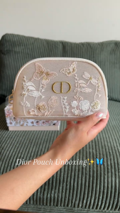 [AUTHENTIC] DIOR Limited Edition Butterfly Embroidered Zippered Trousse Pouch | The Glow PH