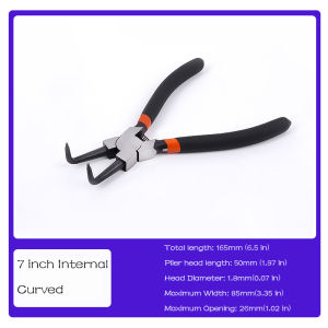 7 inch Circlip Pliers Internal External Ring Spring Pliers For Removing and Installing Round Snap Locking Rings Hand Tools