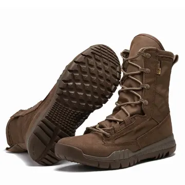 Dark brown military boots hotsell