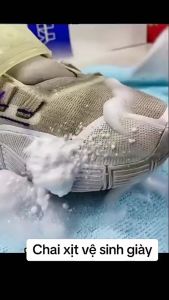 Chai xịt bọt tuyết vệ sinh giày dép tẩy trắng Snoker