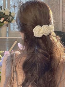 Nianyou Camellia Hairpin FQ Sweet Style Right Clip Hair Accessories for Women with Spring Clip High Class Feeling