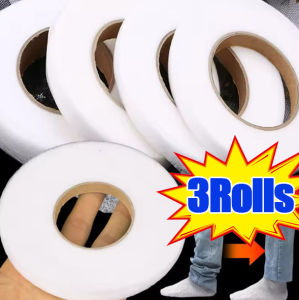 【XZxinzhan】3 Rolls Double-sided Non-woven Interlining Adhesive Tape Iron On Hem Tape Edge Shorten Repair Pants For Hats Clothes DIY Sewing Crafts