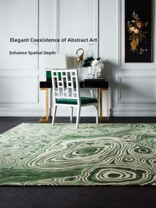Luxury Aesthetic Green 2026 New Style Washable Rug