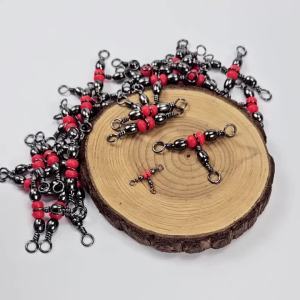 MNFT 15Pcs Stainless Steel Cross-line Crane Swivel 3 Way Fishing Swivel Crimp Swivel Tackle Connector Accessories
