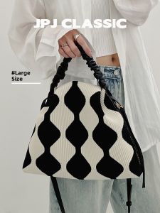 jpj | Casual JPJClassic Womens Shoulder Crossbody Bag Cloud Shape Woven Fabric Triangle Leisure Folding Soft Handbag Bucket Size