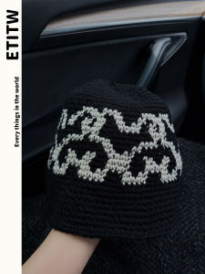Etitw Hat for Men and Women Autumn and Winter Fashion Brand Handmade Crochet Knitted Bucket Hat Easiest for Match Warm Wool Fisherman Hat