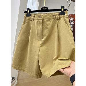 Plus Size Womens Clothing 150.00kg High Waist Casual Overalls Pants Plus Size Ladies Summer Loose Back Elastic Waist Cropped Pants 200