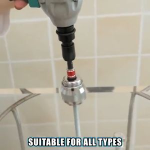 Ktools 1/2\\\" to 1/4\\\" Hex Shank Chuck Impact Wrench Socket Adapter Power Tool Converter for Air and Electric Wrenches