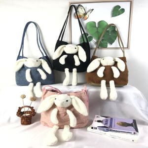 Tas Bahu Tote Shoulder Bag Wanita Remaja Anak-anak Lucu Boneka Rabbit Kelinci Impor