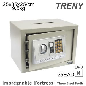TRENY Safe Box Alarm Digital Safe With Alarm Safe Box Cash box Letter box Standard Three Steel Electronic Security Safe With Alarm