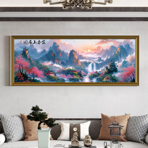5D Handmade Diamond Painting Full Drill Sticker Landscape Cross Stitch Modern Simple Style No Frame Living Room Decorations