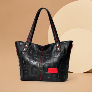 Aidrani Genuine leather handbag 100% soft cowhide womens fashion letter design bag shoulder bag