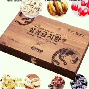 An cung ngưu hoàng hộp gỗ Samsung Gum Jee Hwan chính hãng - Ổn định huyết áp tiền đình phòng đột khụy - tranglinh