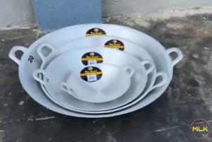 MLK Size Big 24"27"30" Extra Tebal & Licin Aluminium Quality Double Handle Wok Kuali Kilat Cooking Wok