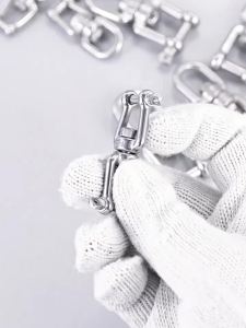 304 Stainless Steel Double Ended Swivel Eye Hook and Safety Carabiner Spring Snap Hook Swivel Shackle Ring Connector Set of 3