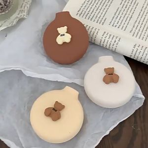 Brown Bear Combs for Kids and Mirror Compact Handy Folding Aircombs - Hair Combs Styling Tool Anti Static