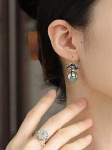 Retro Lotus Earrings 925 Silver Ethnic Style Womens New Chinese Style Elegant Luxury Vintage Floral Jewelry Accessories