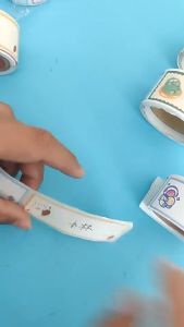Cuộn 60 Miếng Nhãn Tên Tem Dán Đánh Dấu Hoạt Hình Cuộn Ghi Nhãn Dán Tem Tên Cho Bé Học Sinh VPP
