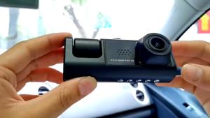 3 กล้อง WI-FI Dash Cam คุณภาพ กล้องหน้ารถยน 2024 3 เลน 1080P ด้านหน้า+ภายในรถ+ถอยหลัง เลนส์มู