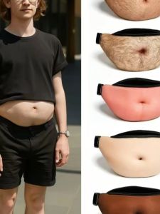 Large Capacity Beer Belly Waist Bag Fake Belly Coin Purse Creative Prank Beer Belly Bag Crossbody Bag for Children