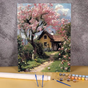 Paint By Numbers Kit for Adults Landscape DIY Acrylic Digital Oil Painting Art on Canvas Wall Decor Gift No Frame 30*40 Picture